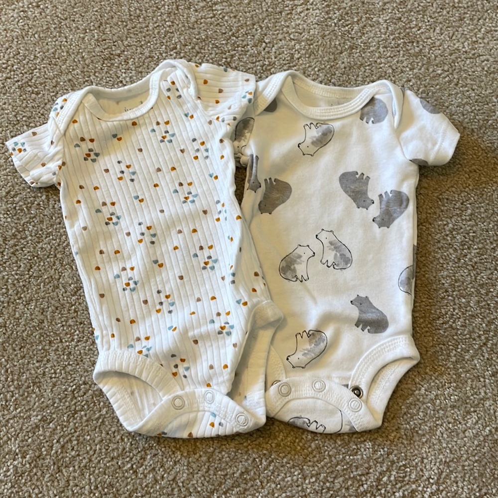 Just for you, Carter’s premie white onesie set of 2